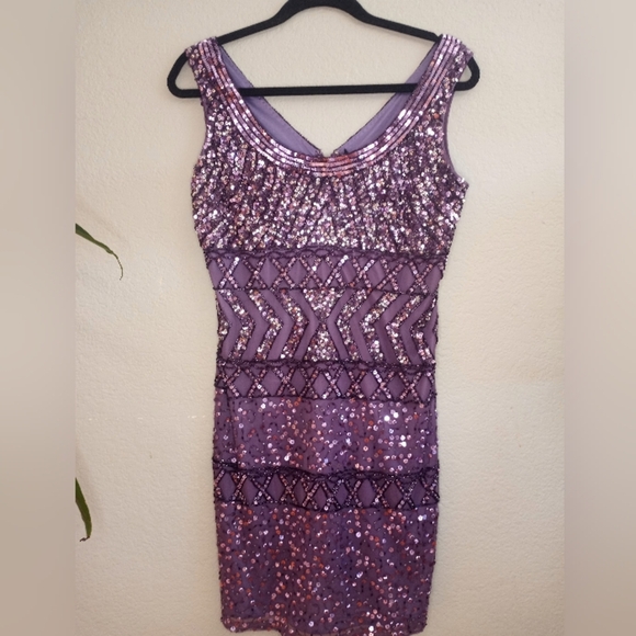 Jump Apparel Sequined Y2K Indie Sleeze Baddie Cocktail Formal Dress - Picture 1 of 8